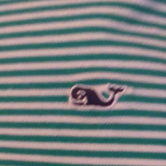 Vineyard Vines Men's Green and White Striped Polo XL - Classic Preppy Style - Picture 4 of 4
